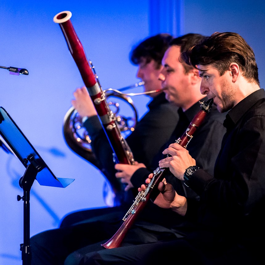 Zbliżenie na muzyków Sinfonia Varsovia Wind Quintet